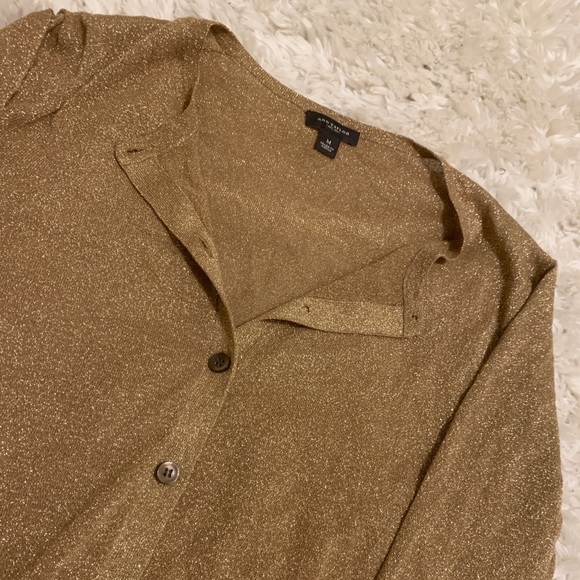 Vintage Shimmer Gold Cardigan - Picture 4 of 5